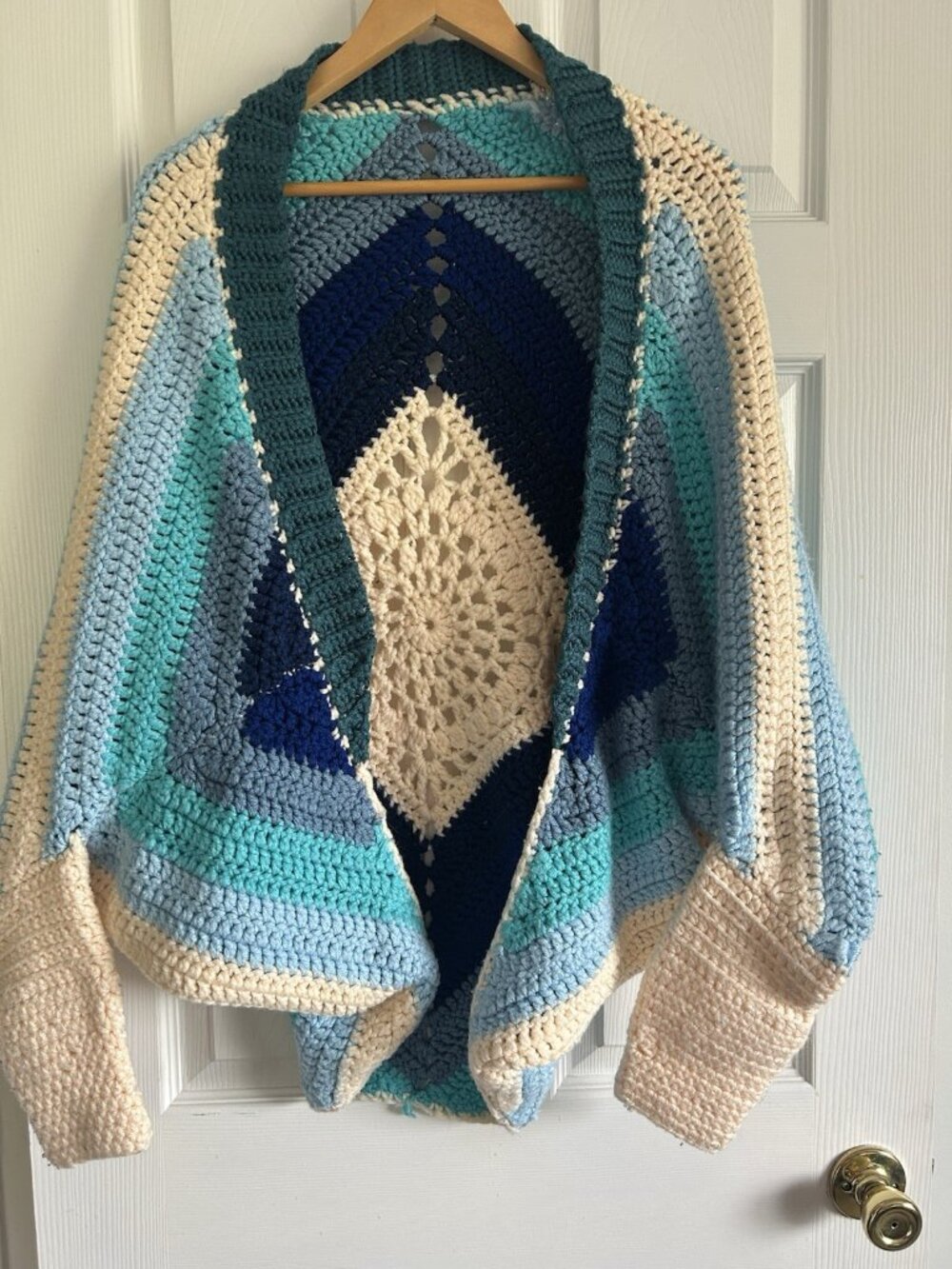 Women Handmade Crochet Oversized Shrug Cocoon Sweater Knit Cozy Wrap